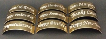 Curved engraved plates